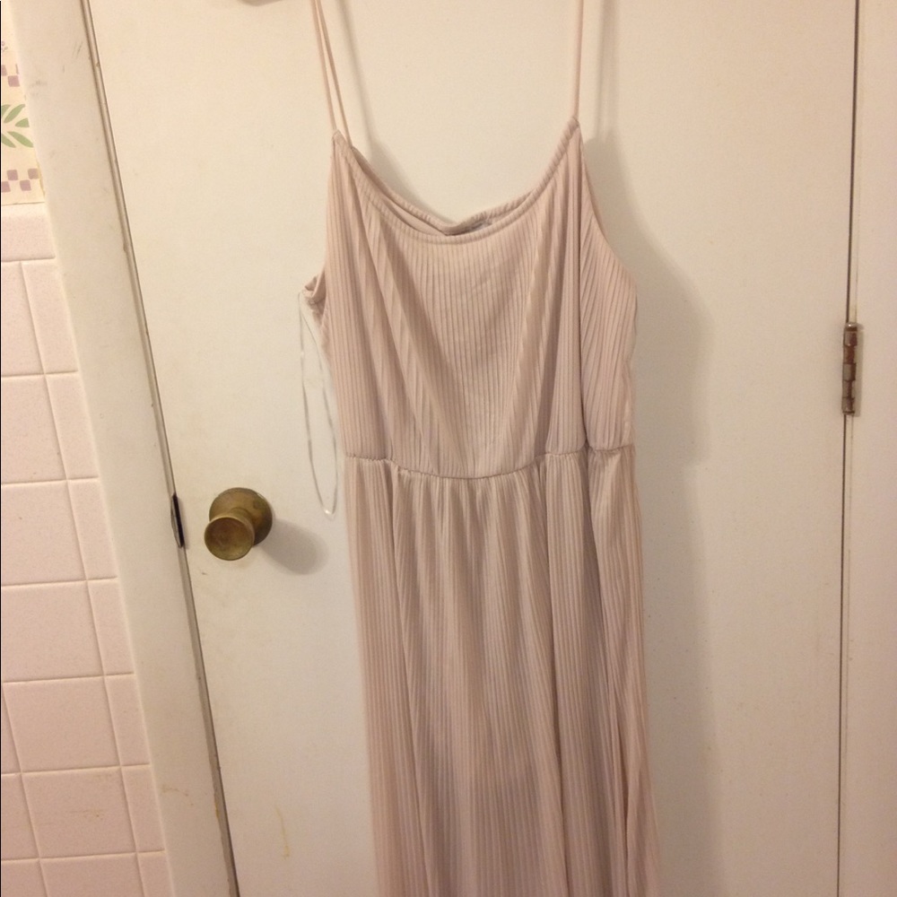 Blush Pleated Dress